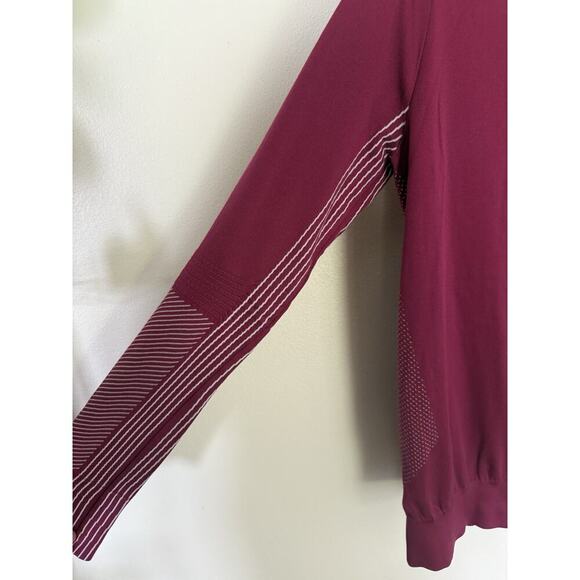Nike Women's Knit Long Sleeve Crew Top Seamless Shirt Fuchsia Dri Fit- Small - Picture 5 of 7